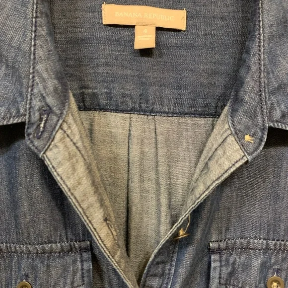 It has pockets! Denim BR shirt dress - Picture 6 of 8